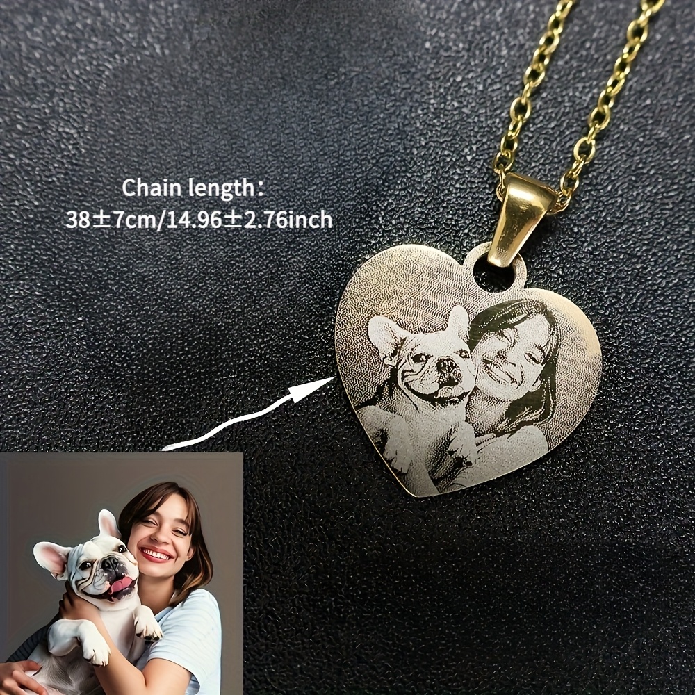 Custom Personalized Stainless Steel Heart Necklace